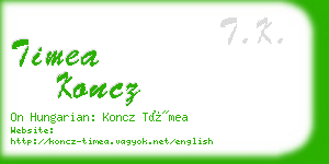 timea koncz business card